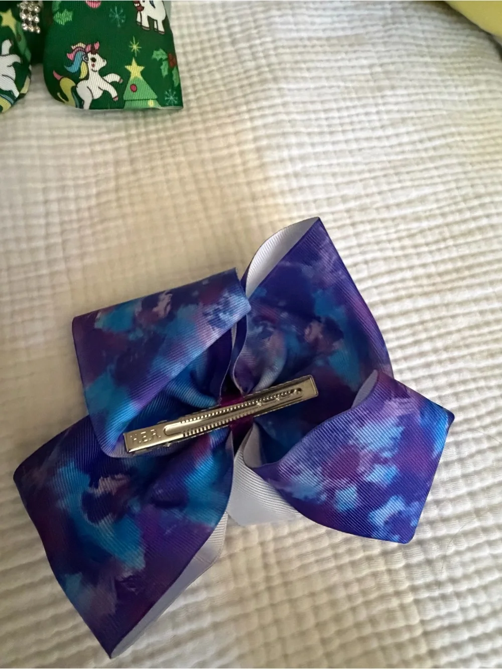 Assorted Giant Hair Bows‎ - Multicolor Set-8 (Pink, Green, Blue, Black, Rainbow)